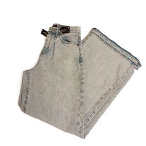 Express Light Denim Relaxed Wide Leg Super High Rise Cotton Jeans Women’s 2R NWT